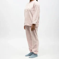Pyjama polaire doux col rond pantalon regular Femme LULU CASTAGNETTE