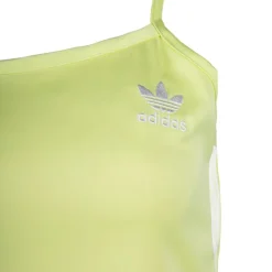 Robe à bretelles verte bandes latérales Femme ADIDAS