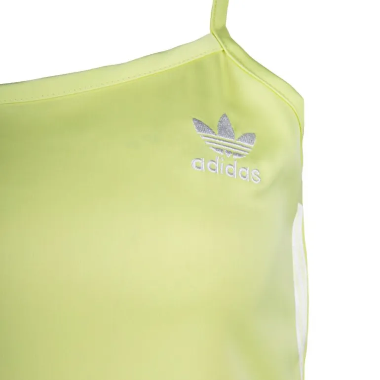 Robe à bretelles verte bandes latérales Femme ADIDAS