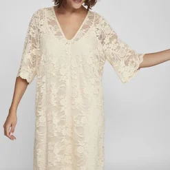 Robe à dentelles Lorna manches 3/4 birch Femme VILA