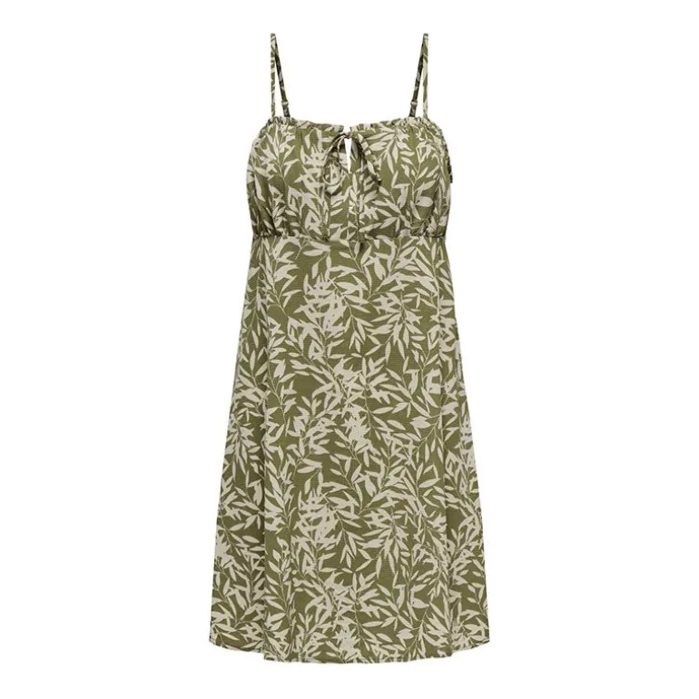 Robe à fines bretelles ajustée à imprimé Femme ONLY