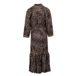 Robe boutons bijoux imprimé léopard Viva Femme HOLLY AND JOEY