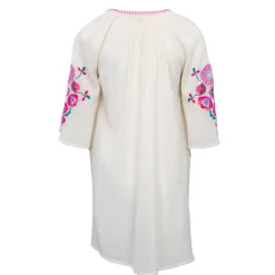 Robe caftan manches 3/4 magoo broderie fleurie Femme ANTIK BATIK