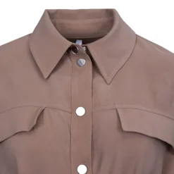 Robe chemise à clips avec ceinture nocciola Femme IMPERIAL