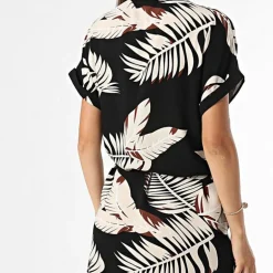 Robe chemise à fleurs avec boutons Femme VERO MODA