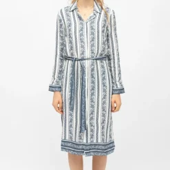 Robe chemise avec ceinture motif frise ramia Femme LA PETITE ETOILE