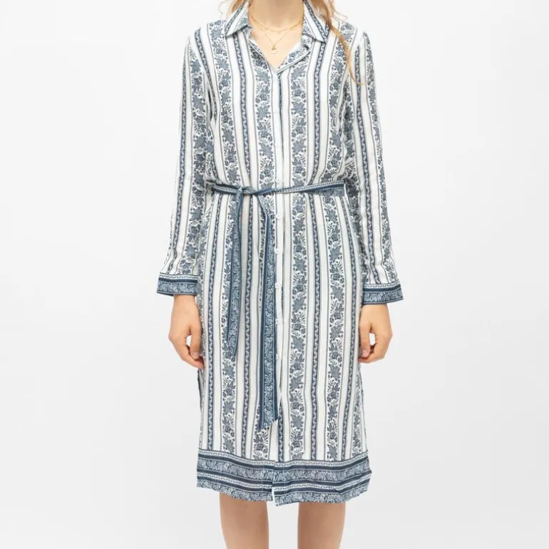 Robe chemise avec ceinture motif frise ramia Femme LA PETITE ETOILE