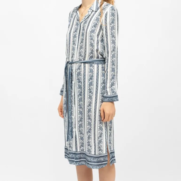 Robe chemise avec ceinture motif frise ramia Femme LA PETITE ETOILE