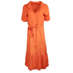 Robe chemise longue orange Femme DEELUXE 74