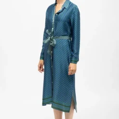 Robe chemise mi longue romy imprimé graphique Femme LA PETITE ETOILE