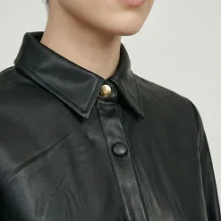 Robe chemise similicuir halite avec boutons à clips Femme LES TROPEZIENNES PAR M.BELARBI