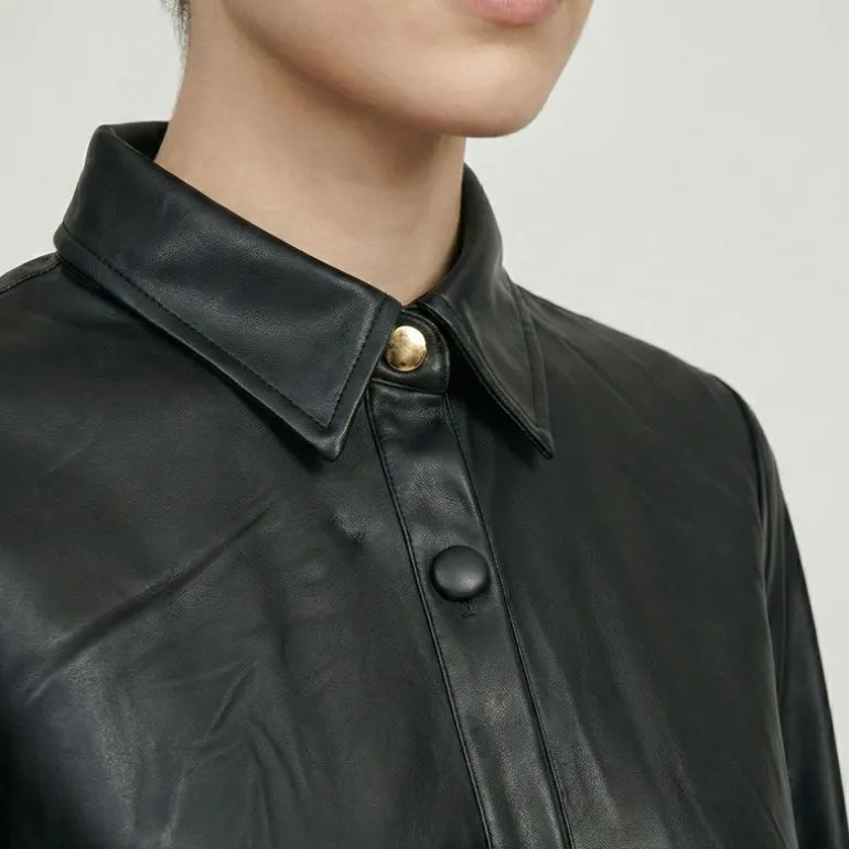 Robe chemise similicuir halite avec boutons à clips Femme LES TROPEZIENNES PAR M.BELARBI