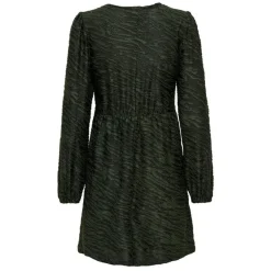 Robe col cache coeur kaki zebré Femme JDY