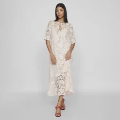 Robe col v longue Nalina 3/4 Rosewater Femme VILA