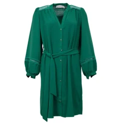 Robe col V vert Rea manches longues Femme LA PETITE ETOILE