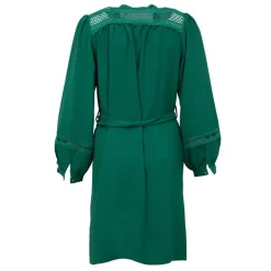 Robe col V vert Rea manches longues Femme LA PETITE ETOILE