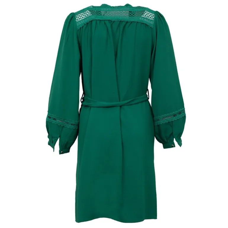 Robe col V vert Rea manches longues Femme LA PETITE ETOILE