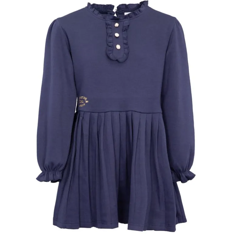 Robe coton plissée boutons bijoux manches à volants fille Enfant CXL BY CHRISTIAN LACROIX