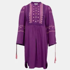 Robe coton purple lima avec broderie Femme ANTIK BATIK