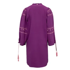 Robe coton purple lima avec broderie Femme ANTIK BATIK