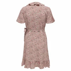 Robe courte à volants cache coeur imprimé floral Femme JDY