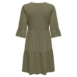 Robe courte kaki évasée manches 3/4 Femme JDY