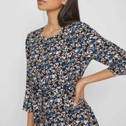 Robe courte manches 3/4 imprimée floral Femme VILA