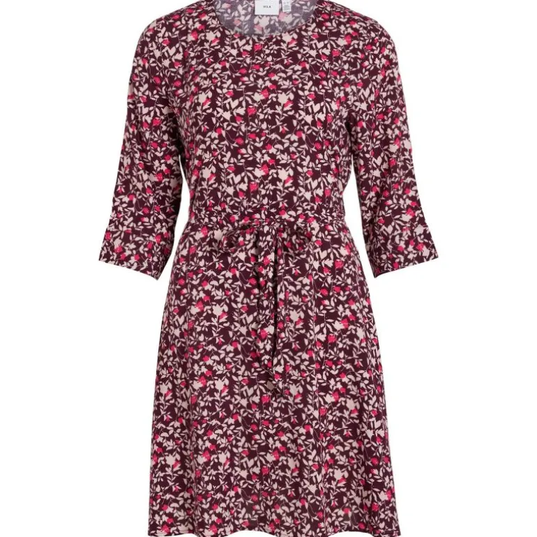 Robe courte manches 3/4 imprimée floral Femme VILA