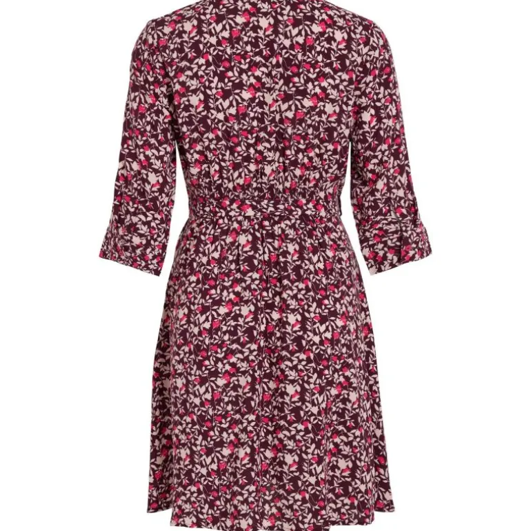 Robe courte manches 3/4 imprimée floral Femme VILA