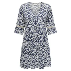 Robe courte motif imprimée manches 3/4 Femme JDY