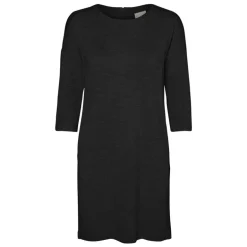 Robe courte noire droite zip au dos Femme VERO MODA