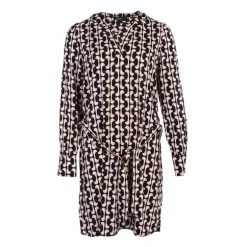 Robe dalana imprimée graphique noir et blanc Femme DEELUXE 74