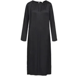 Robe de soirée maxi noire manches longues avec fente Femme OBJECT