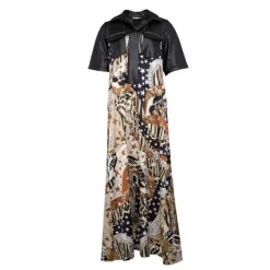 Robe Didi longue bi matière imprimé à motifs Femme HOLLY AND JOEY