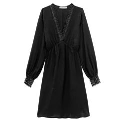 Robe evangeline col V dentelles noire Femme LA PETITE ETOILE
