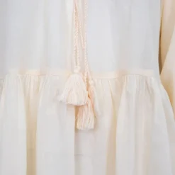 Robe hita manches longues à nouer couleur clair Femme ANTIK BATIK