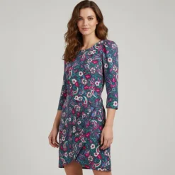 Robe imprimée à fleurs col rond femme LA PETITE ETOILE