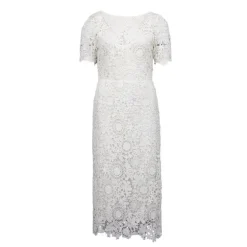 Robe ivoire mi longue dentelle Rinesa dos nu Femme LA PETITE ETOILE