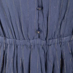 Robe juana manches longues ajustée avec liseré doré Femme LA PETITE ETOILE