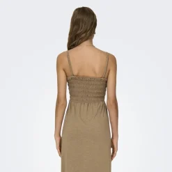 Robe longue à bretelles froncée poitrine Femme JDY
