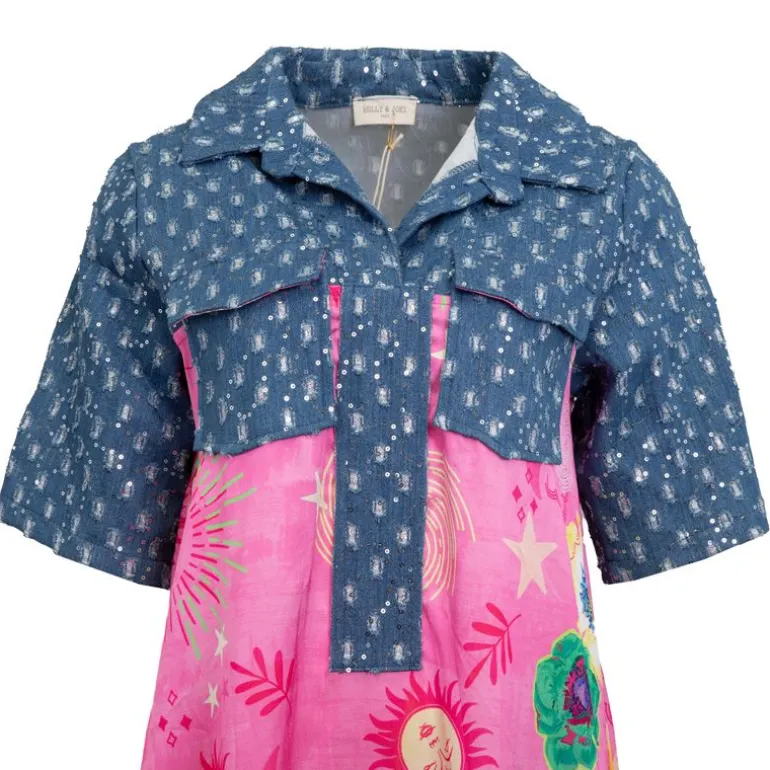 Robe longue à fleurs didi jean avec pois Femme HOLLY AND JOEY