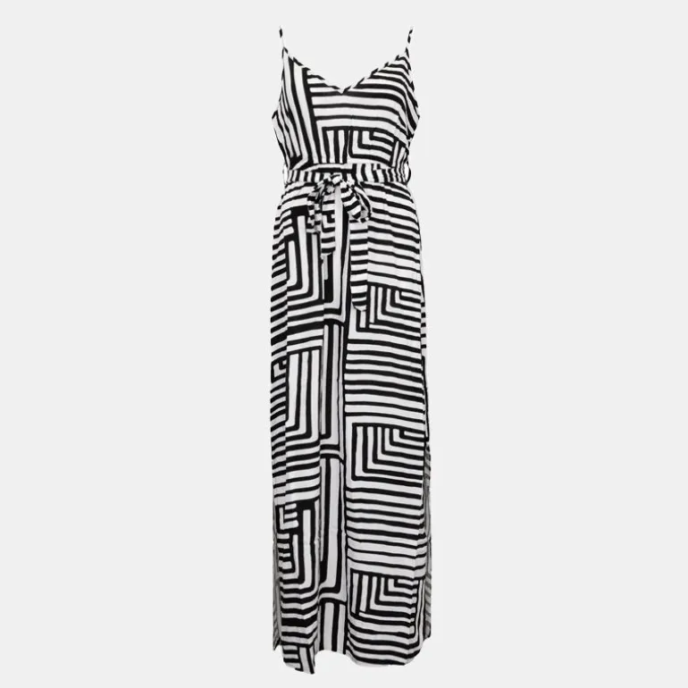 Robe longue à motif graphique joy col V droite Femme VERO MODA