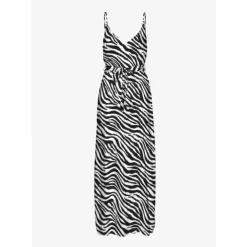 Robe longue avec bretelles imprimé zèbre col V Femme VERO MODA