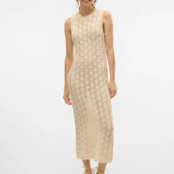 Robe longue brodée Verena sans manches Femme VERO MODA