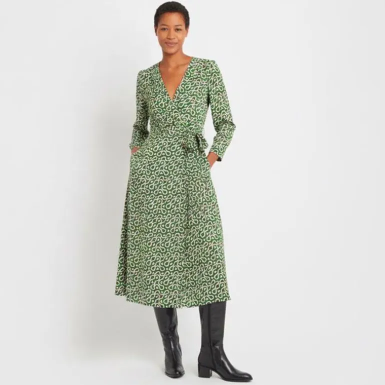 Robe longue cache coeur millo vert retro Femme LA PETITE ETOILE