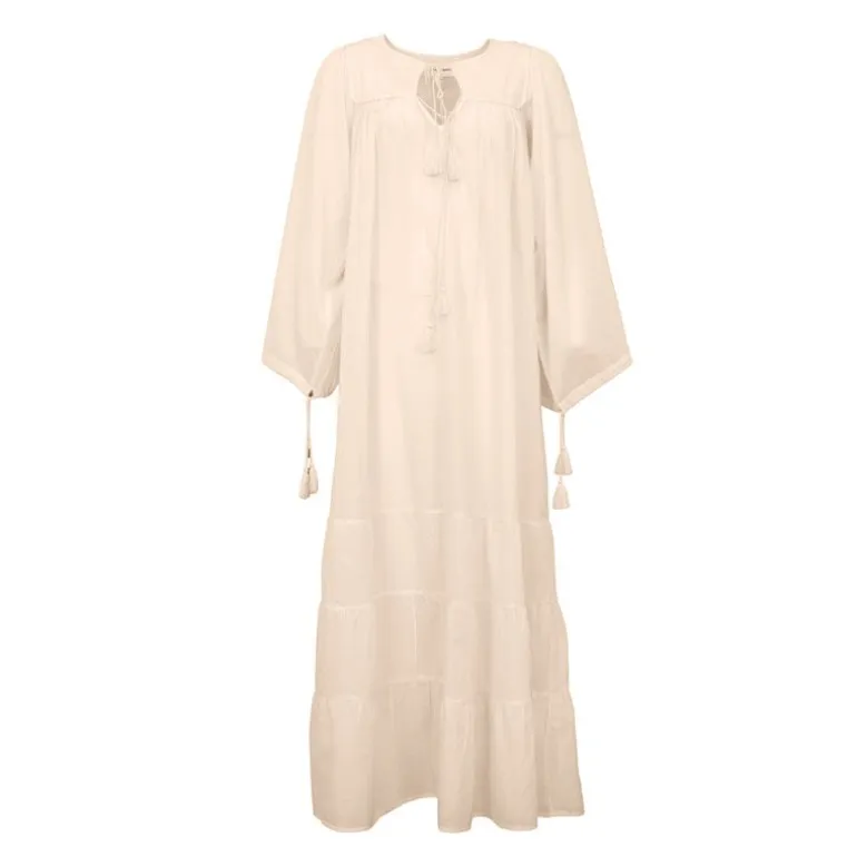 Robe longue caftan hita col V Femme ANTIK BATIK