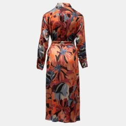 Robe longue chemise à motif avec ceinture Femme IMPERIAL