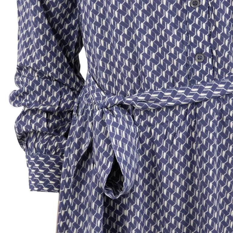 Robe longue col chemise niko imprimé géométrique Femme LA PETITE ETOILE