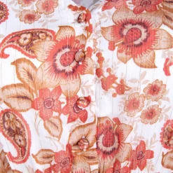 Robe longue fluide imprimée fleurs orange Femme DEELUXE 74