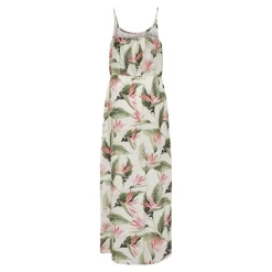 Robe longue sans manche col rond motif fleurs tropicales Femme ONLY